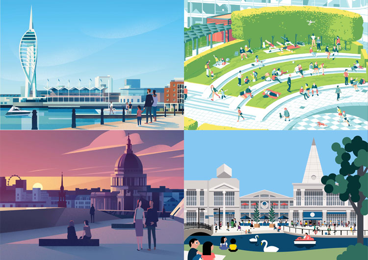 Landsec商業地產公司品牌命名和品牌vi形象設計