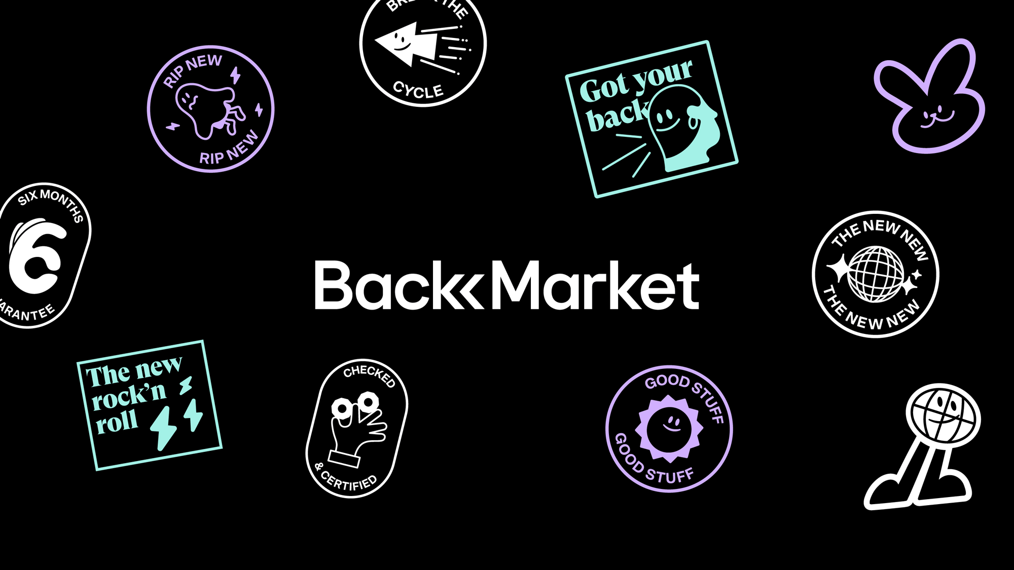 Back Market電子設備翻新服務商公司vi設計，圖標設計